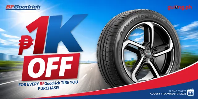 Get ₱1,000 OFF on Selected BFGoodrich Tires