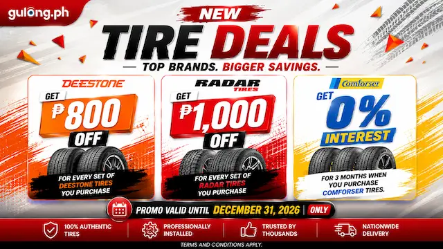 Upgrade your ride and enjoy bigger savings with Gulong.ph Tire Deals