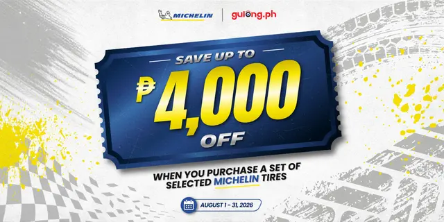 Get ₱500 or ₱1,000 OFF on Selected Michelin Tires