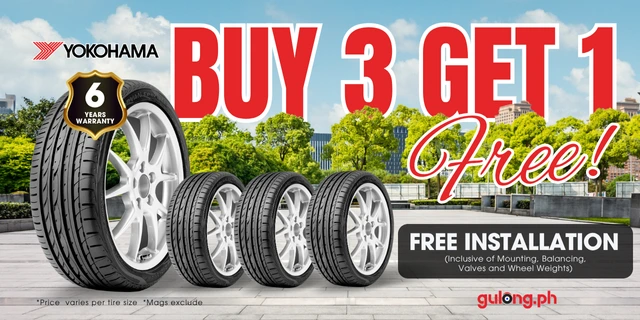 Buy 3 Get 1 FREE Yokohama Tires