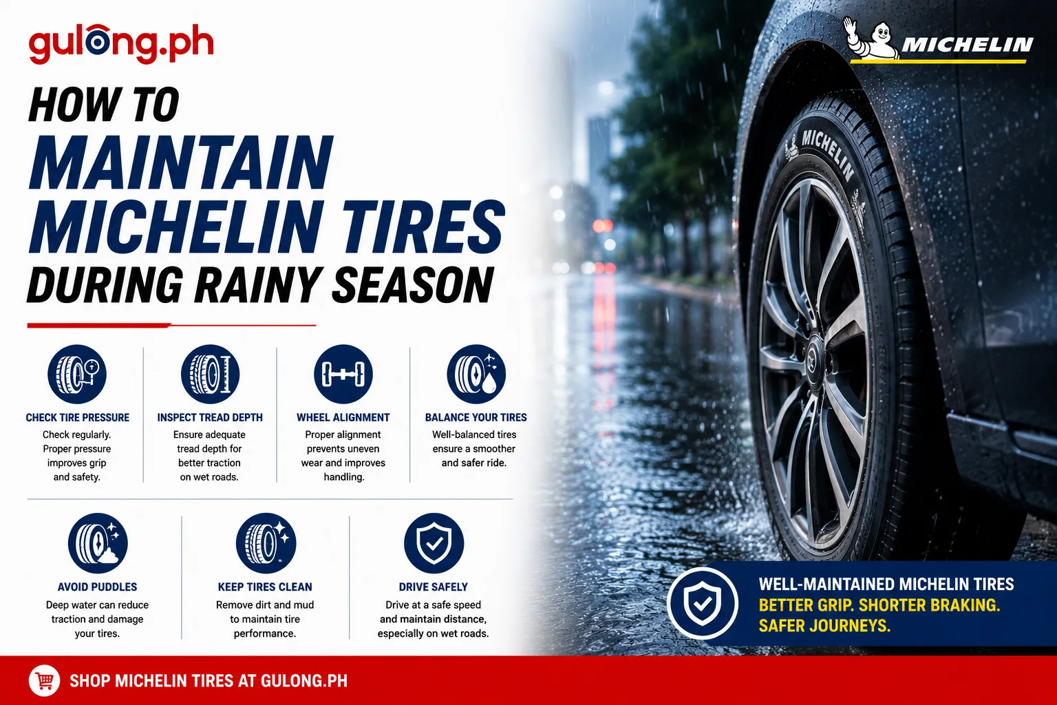 How to Maintain Michelin Tires During the Rainy Season